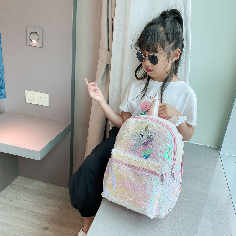 Sequin Unicorn Backpack Pink S - огляд і ціна Women'S Bags Going Out