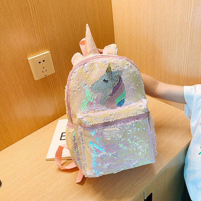 Sequin Unicorn Backpack Pink S - огляд і ціна Women'S Bags Going Out