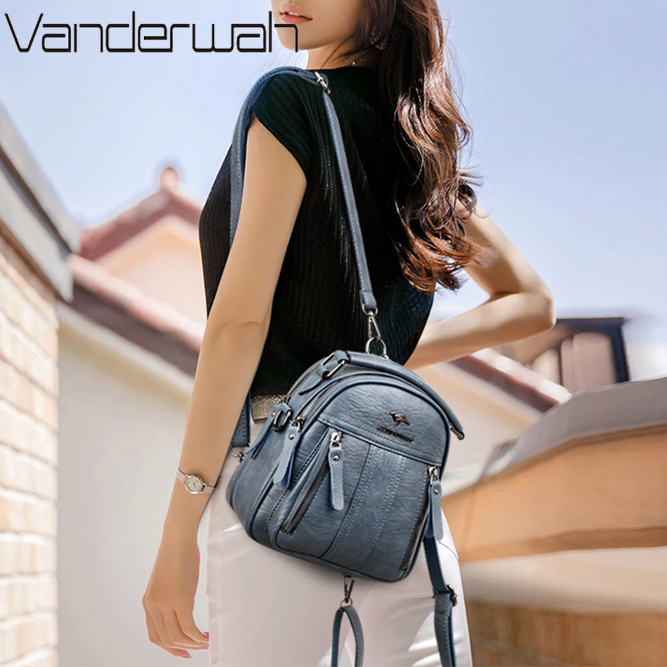 4 In 1 Leather Backpacks Multi - огляд і ціна Women Bags In Sale