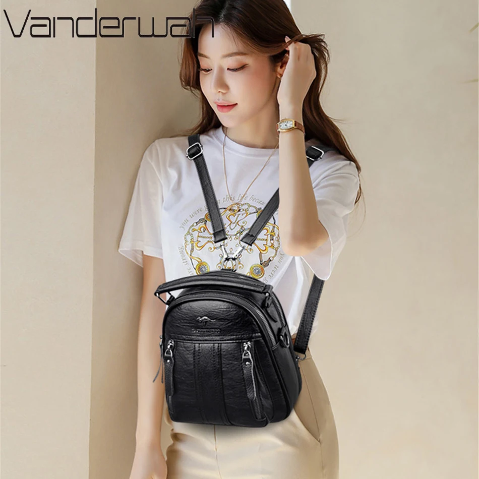 4 In 1 Leather Backpacks Multi - огляд і ціна Women Bags In Sale