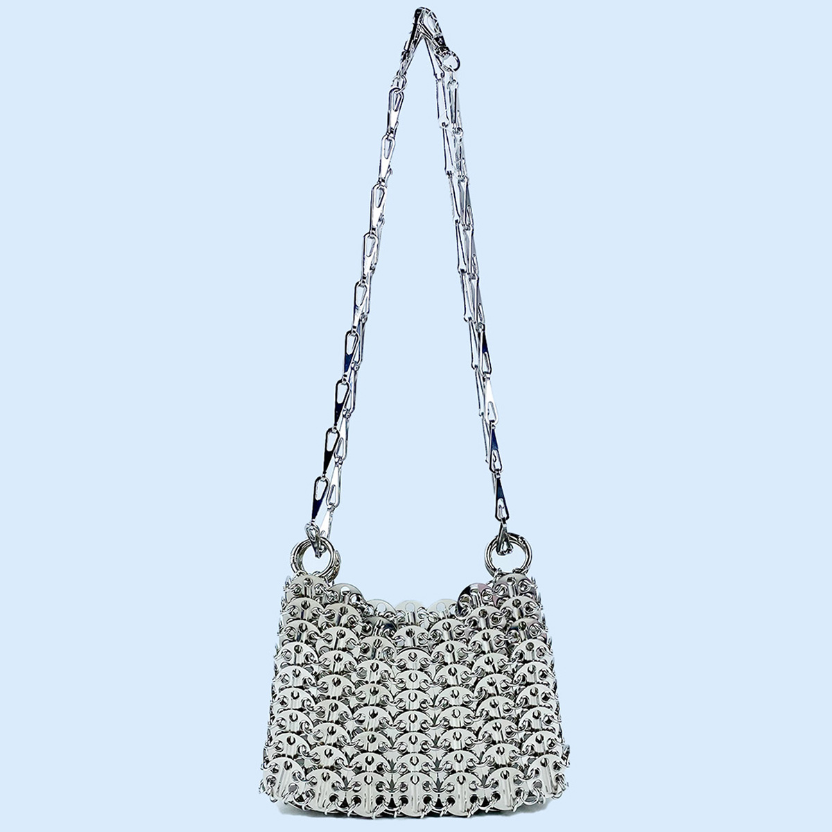 Silver Shiny Bag Handmade Wove - огляд і ціна Women Bags Low Price