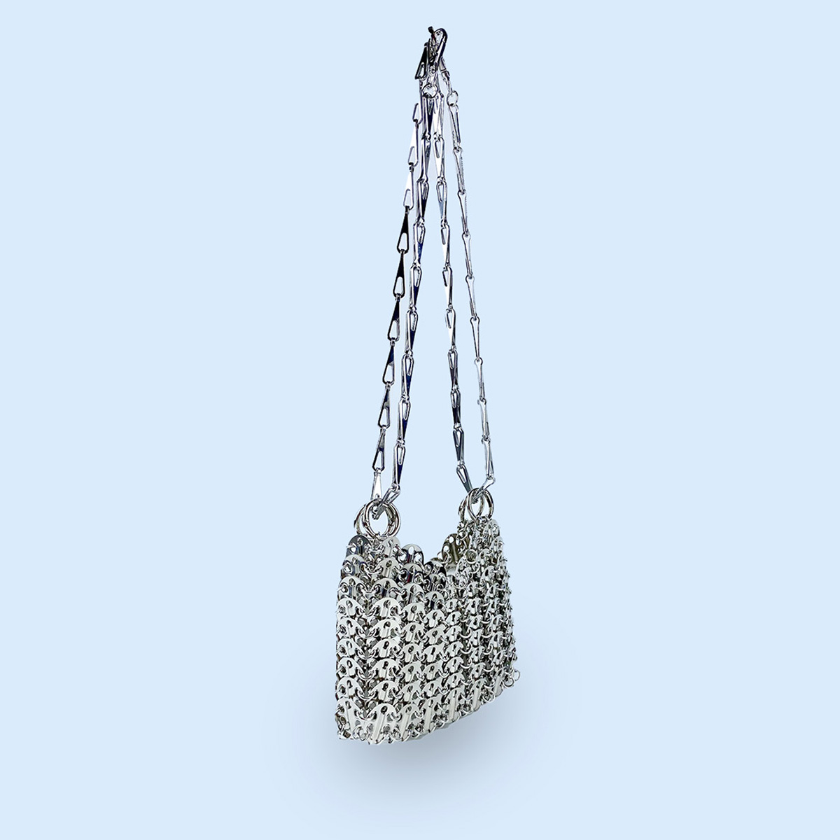 Silver Shiny Bag Handmade Wove - огляд і ціна Women Bags Low Price
