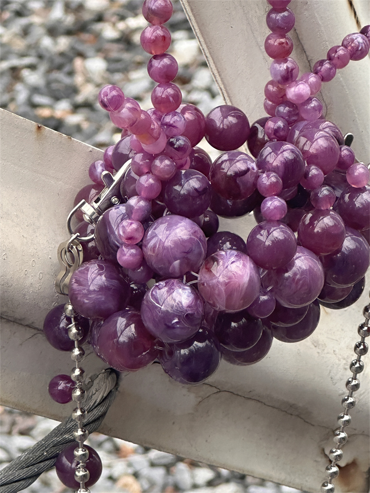 Girls Mini Purple Beaded  Clut - огляд і ціна Evening Bag Beaded