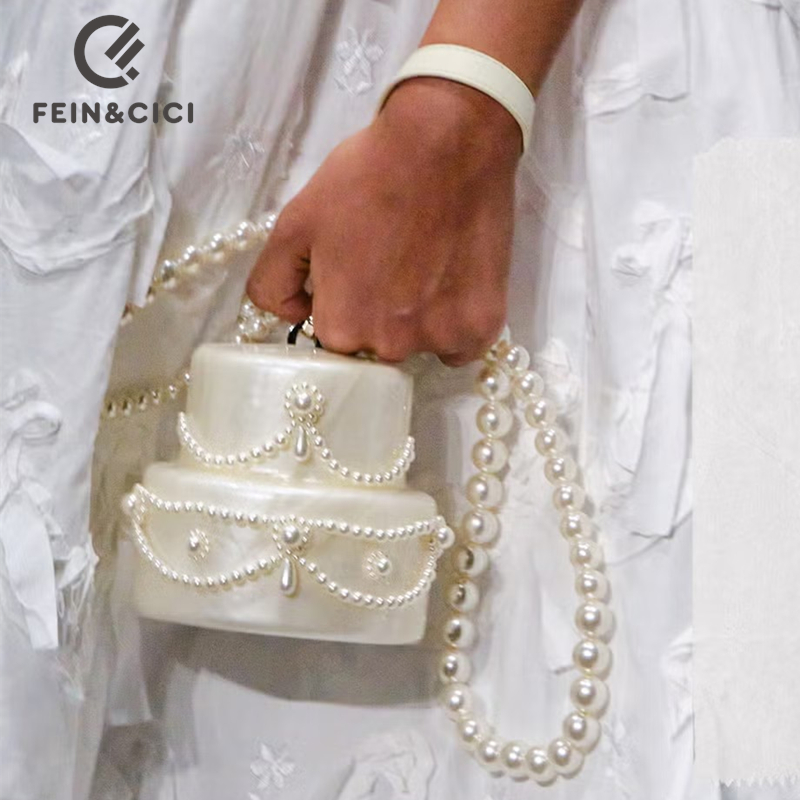 Cake shape clutch bag acrylic  - огляд і ціна Evening Bag Beaded