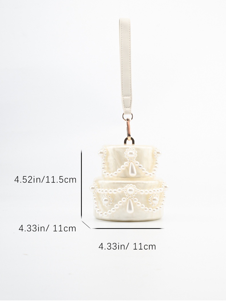 Cake shape clutch bag acrylic  - огляд і ціна Evening Bag Beaded
