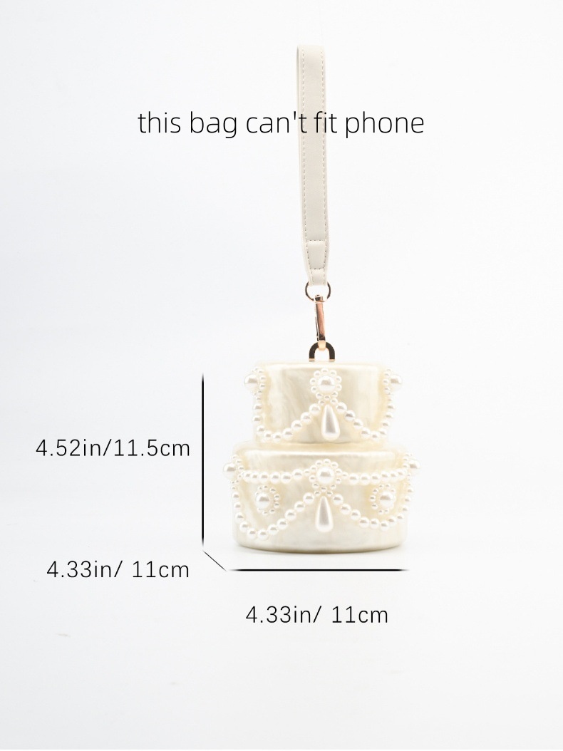 Cake shape clutch bag acrylic  - огляд і ціна Evening Bag Beaded