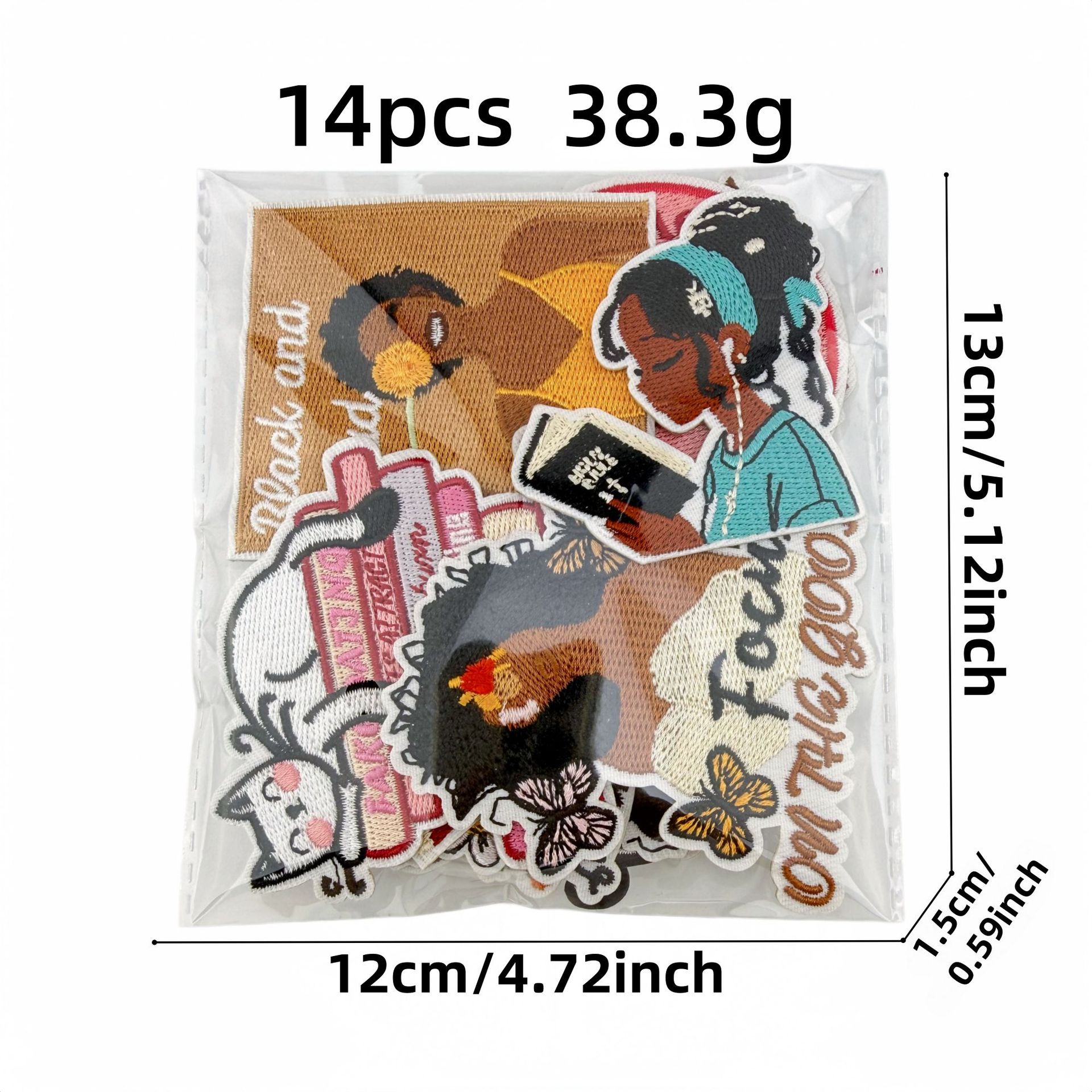 Black Girl Iron On Patches Emb - огляд і ціна Women Bags Pictures