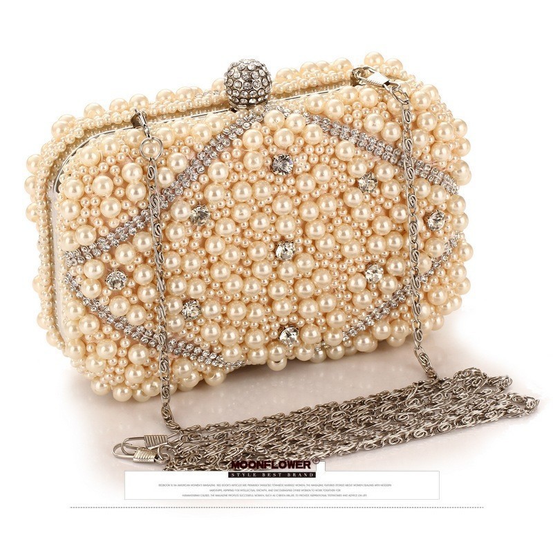 Luxury Crystals Beaded Pearl E - огляд і ціна Evening Bag Beaded