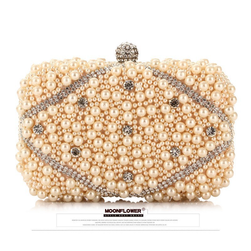 Luxury Crystals Beaded Pearl E - огляд і ціна Evening Bag Beaded