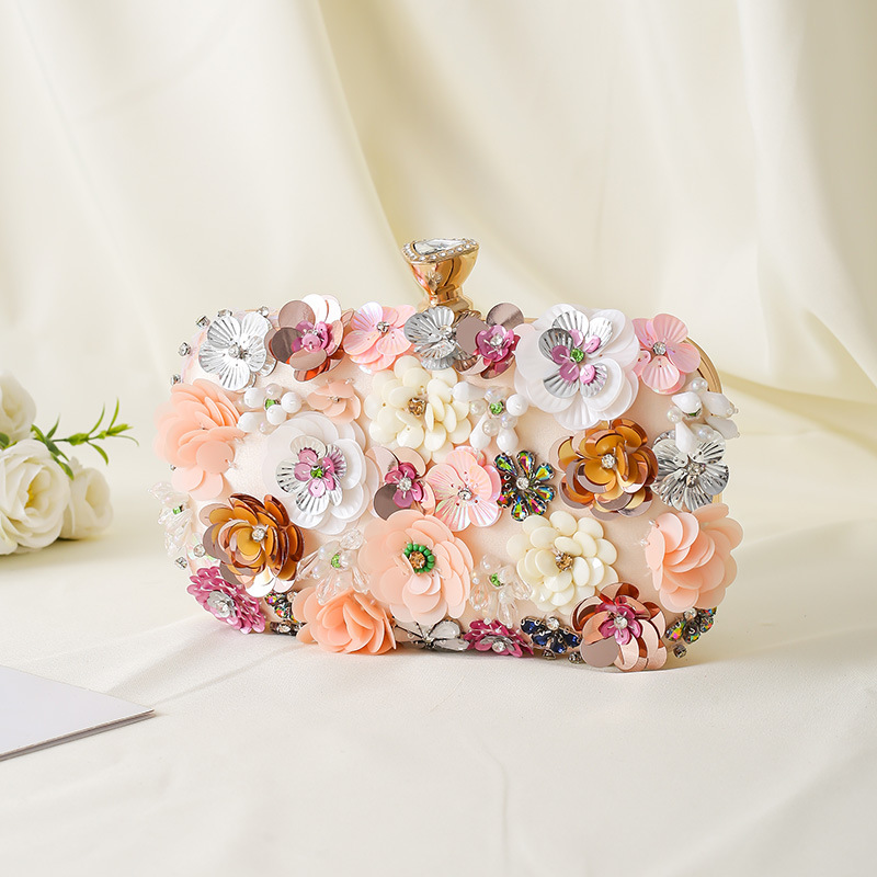 Floral Evening Dinner Handbag  - огляд і ціна Evening Bag Beaded