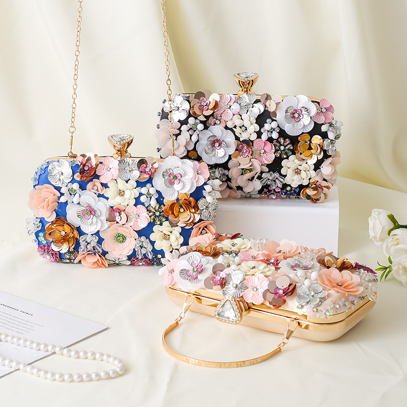 Floral Evening Dinner Handbag  - огляд і ціна Evening Bag Beaded