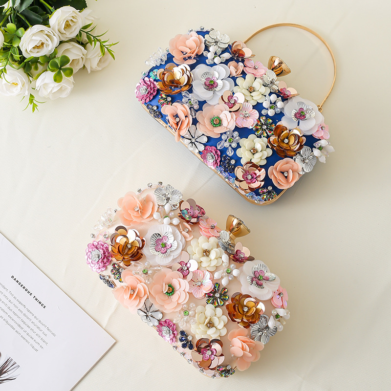 Floral Evening Dinner Handbag  - огляд і ціна Evening Bag Beaded