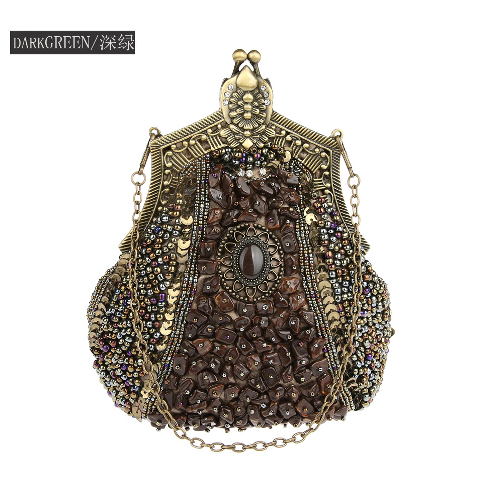 Retro Fashion Pearl Sequin Bea - огляд і ціна Evening Bag Beaded