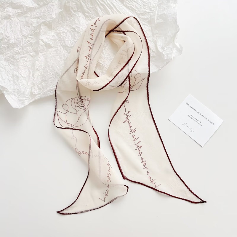 Vintage Printed Chiffon Scarf  - огляд і ціна Women Bags For Office