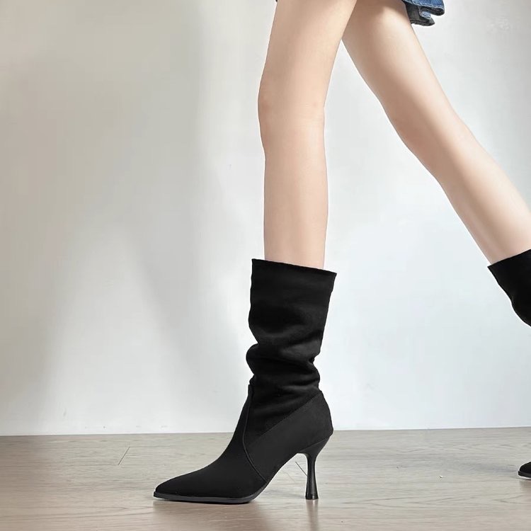 Cow Suede Mid-calf Modern Boot - огляд і ціна Women Bags In Sale
