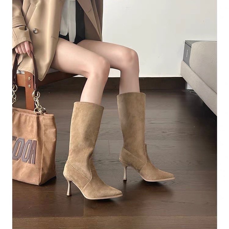 Cow Suede Mid-calf Modern Boot - огляд і ціна Women Bags In Sale