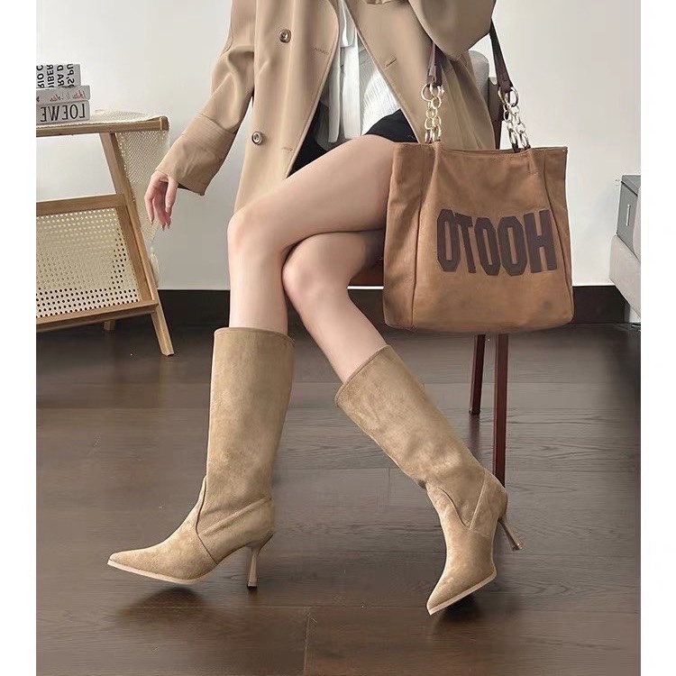 Cow Suede Mid-calf Modern Boot - огляд і ціна Women Bags In Sale
