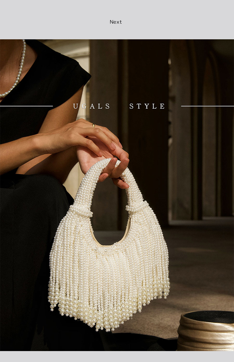 Design Handle Pearl Evening Cl - огляд і ціна Evening Bag Beaded