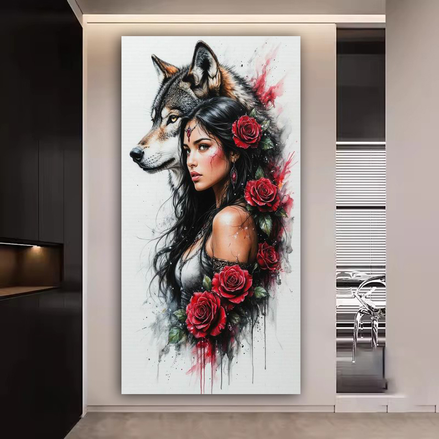 Woman Wolf Rose Large Size Diy - огляд і ціна Women Bags Pictures